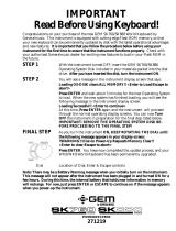GEM WK8 Owner's manual