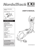 NordicTrack E10 REAR DRIVE NTEVEL89909.2 User manual