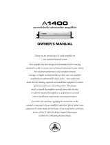 JL Audio A1400 Owner's manual