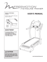 FreeMotion i11.9 INCLINE TRAINER User manual