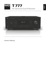 NAD T 777 Owner's manual