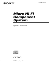 Sony CMT-DC1 Operating instructions