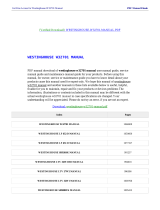 Westinghouse W32701 User manual