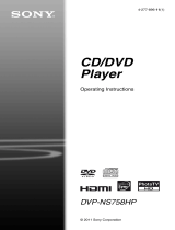 Sony DVP-NS758HP Operating instructions