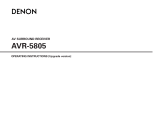 Denon AVR-5805 User manual