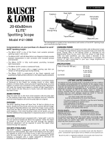 Bausch & Lomb 61-0080 User manual