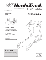 NordicTrack T7 Ze Treadmill User manual