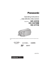Panasonic HC-V110 User manual