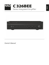 NAD C 326 BEE Owner's manual