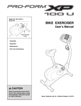 Pro-Form XP 100 U User manual