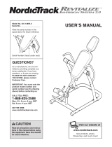 NordicTrack Revitalize 2.0 Inversion Bench User manual