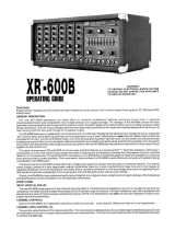 Peavey XR-600B User manual