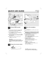 Philips DVDR3320V/01 Quick start guide