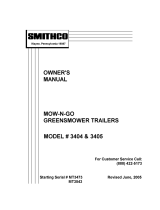 Smithco Mow-N-Go Greensmower Trailer 3404 & 3405 Owner's manual