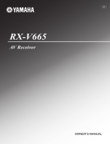 Yamaha RX-V665 Owner's manual