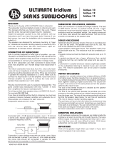 DLS Iridium 10, 12 & 15 Owner's manual