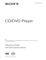 Sony DVP-SR170 Owner's manual