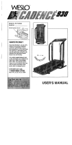 Weslo Cadence 930 User manual