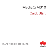 Huawei MediaQ M310 Quick start guide