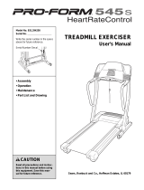 ProForm 540S HEARTRATE CONTROL User manual