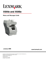 Lexmark X646e MFP Menus And Messages Manual