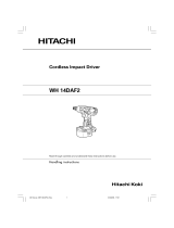 Hitachi WH 14DAF2 User manual