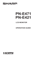 Sharp PN-E421 User manual