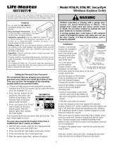 Chamberlain Liftmaster Security+ 976LM User manual