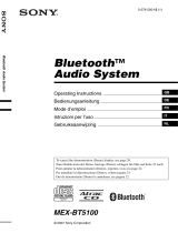 Sony BluetoothH MEX-BT5100 Owner's manual