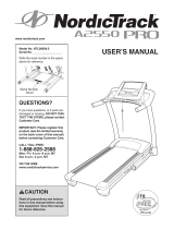 NordicTrack A2550 Pro Treadmill User manual