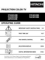 Hitachi 57GWX20B User manual