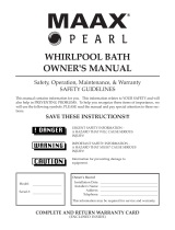 Whirlpool Maax Pearl Hot Tub User manual