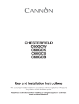 Cannon CHESTERIELD C60GCW User manual