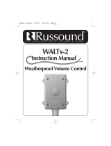 Russound WALTx-2 126 Watt Weatherproof Volume Control User manual