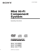 Sony MHC-RV888D Operating instructions