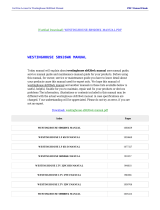 Westinghouse SB926WK User manual