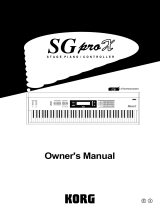 Korg SGproX Owner's manual