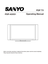 Sanyo PDP-42XS1 Operating instructions
