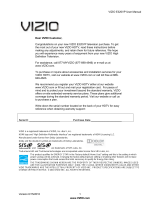 Vizio E320VP User manual