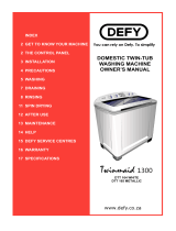 Defy 1300 Twinmaid DTT 164 / DTT 165 Owner's manual