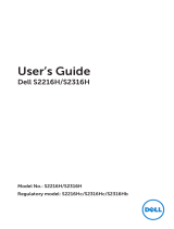 Dell S2216H User manual