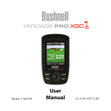 Bushnell Yardage Pro XGC User manual