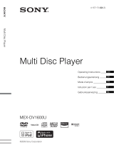 Sony MEX-DV1600U Owner's manual
