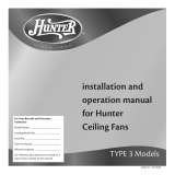 Hunter Fan Type 3 User manual