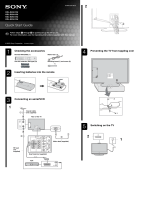 Sony KDL-S32A12U Installation guide