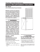 Broan Electric Furnace Upflow Coil Cabinet Installation guide