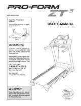 Pro-Form T 5.5 Treadmill User manual