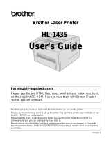 Brother HL-1435 User guide