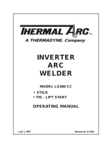 ESAB Inverter Arc Welder Model LS300 CC User manual