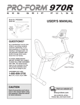 Pro-Form 970R User manual